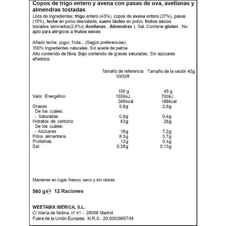 CEREALES MUESLI SIN AZUCAR ALPEN CAJA 560 GR