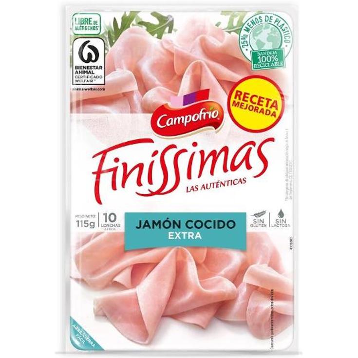 JAMON COCIDO LONCHAS FINISIMAS CAMPOFRIO UNID 115 GR