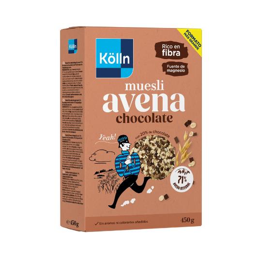 MUESLI AVENA CHOCOLATE KOLLN CAJA 450 GR
