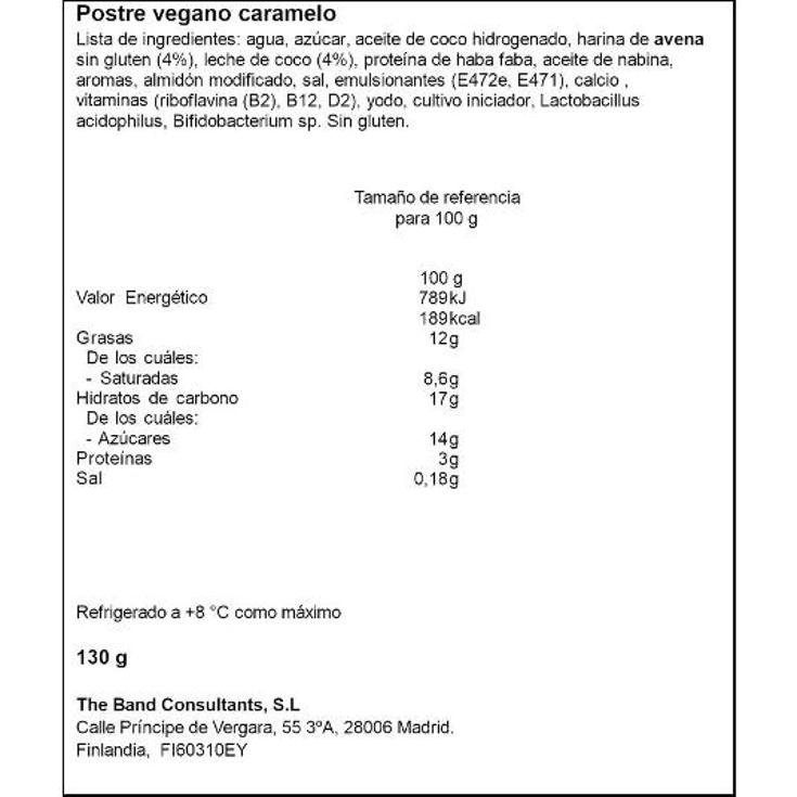 POSTRE CARAMELO AVENA ODDLY GOOD TRRNA 130 GR