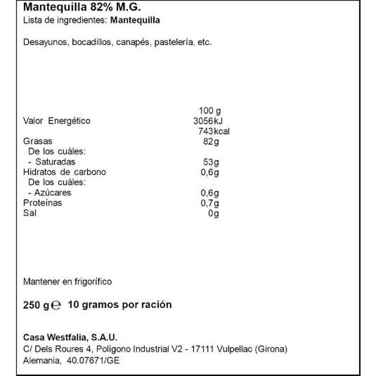 MANTEQUILLA ALEMANA ALPENBUTTER MEGGLE UNID 250 GR