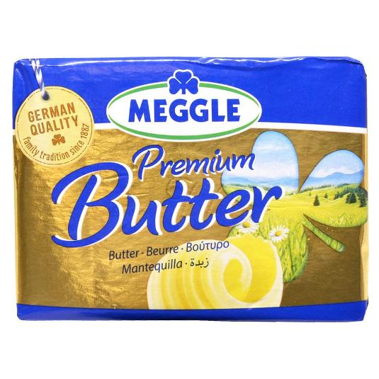 MANTEQUILLA ALEMANA ALPENBUTTER MEGGLE UNID 250 GR