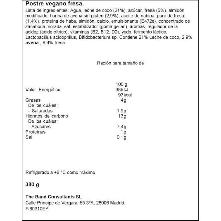 YOGUR VEGANO FRESA ODDLY GOOD TARRI 380 GR