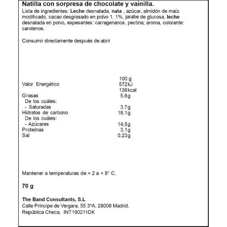 NATILLA SORPRESA DAIRY 4 UND 70 GR