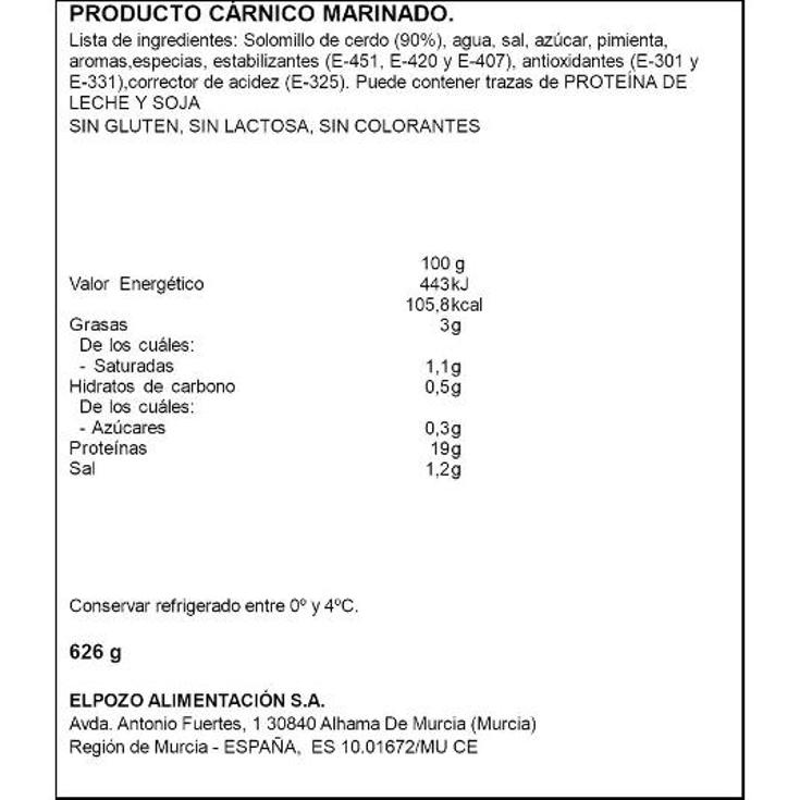 SOLOMILLO CERDO 4 PIMIENTAS ELPOZO