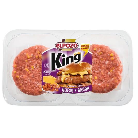 BURGER BACON QUESO KING 2X120 EL POZO BDJA 240 GR