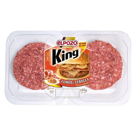 BURGER MIXTA JAMON CEBOLLA X2 EL POZO KING BDJA 280 GR