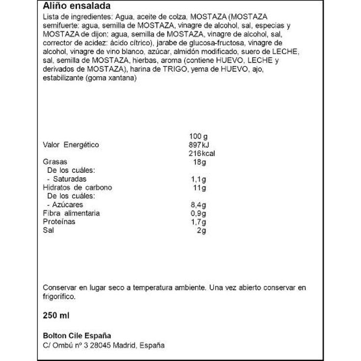 SALSA SALADFIX FRENCH DIJON KÜHNE FRASCO 250 ML