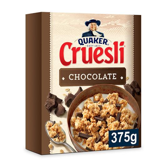 CEREALES CRUESLI CHOCOLATE QUAKER PQTE 375 GR