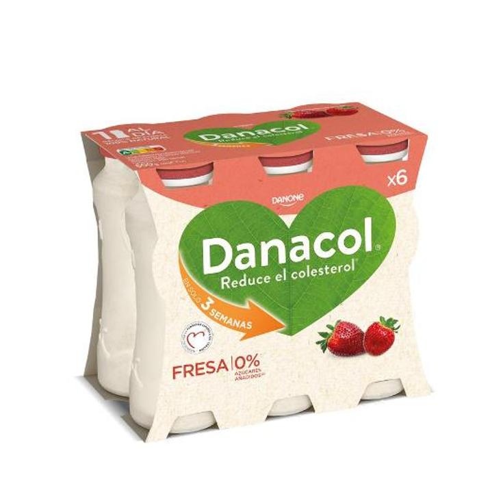 DANACOL FRESA LIQUIDO 6X100 DANONE PACK 600 GR