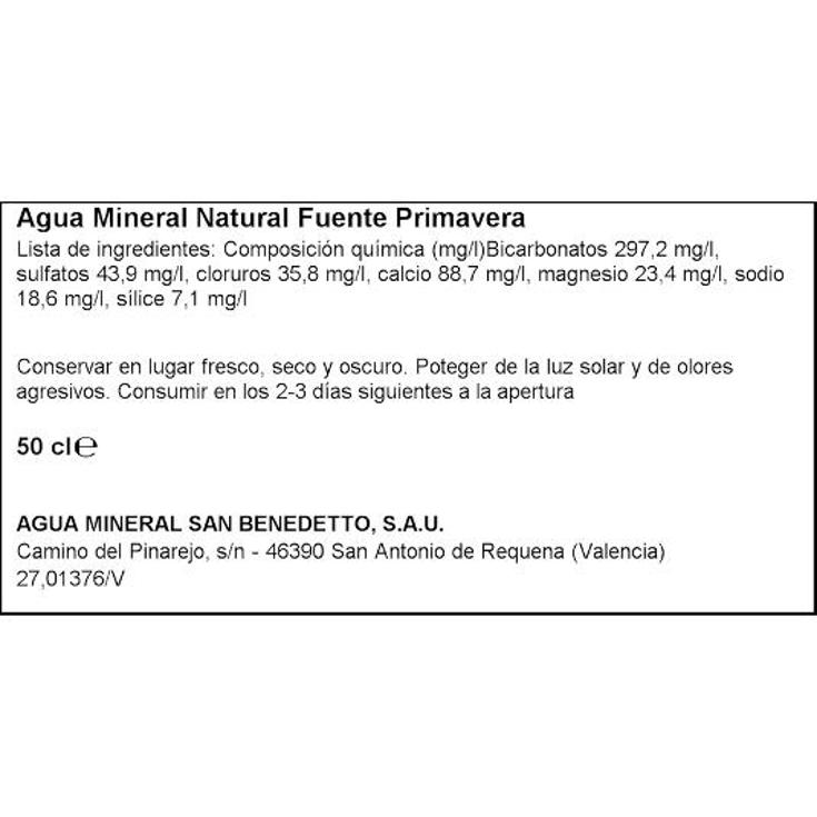 AGUA MINERAL LOTS BTLLA 500 ML