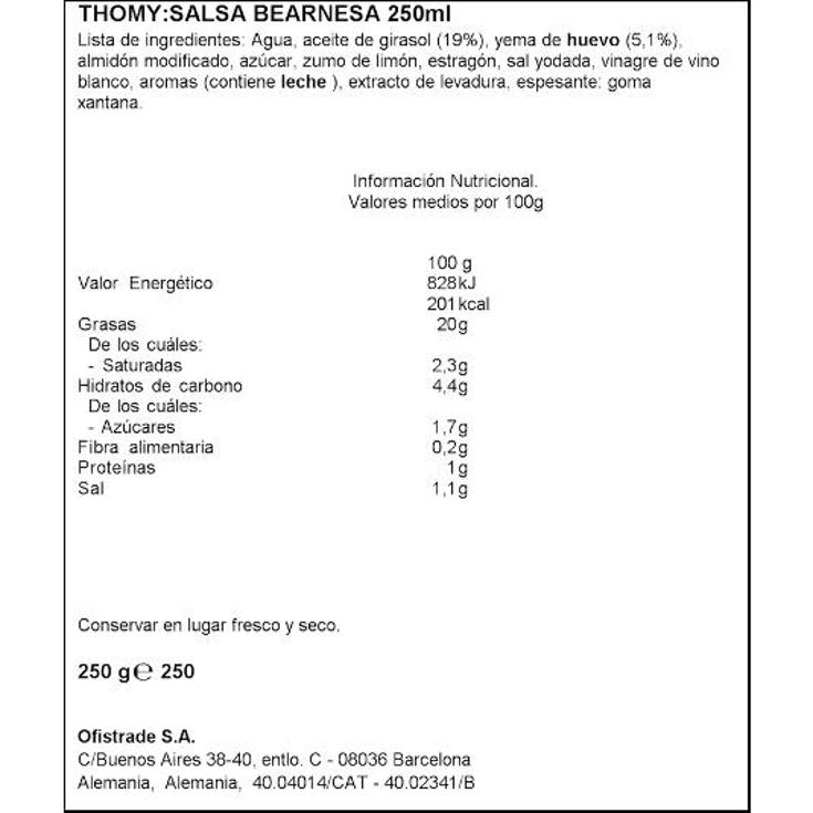 SALSA BEARNESA THOMY BRIK 250 ML