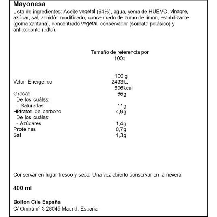 MAYONESA PRIMA PET 400 ML