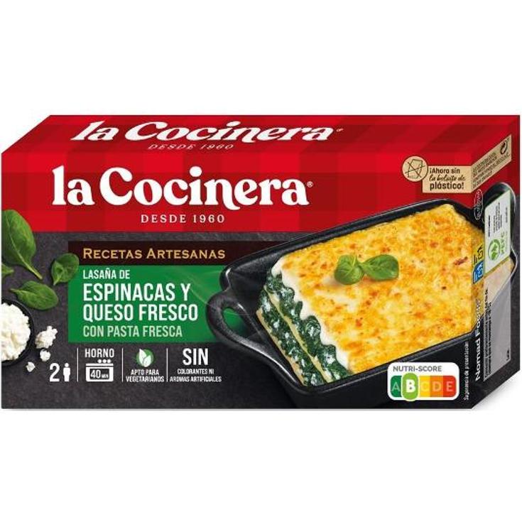 LASAÑA ESPINACAS Y QUESO LA COCINERA ESTCH. 500 GR