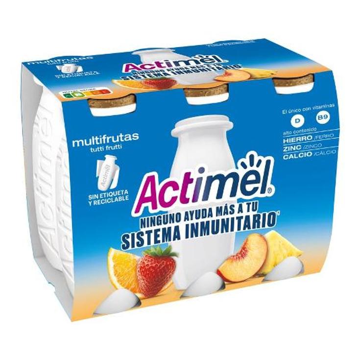 ACTIMEL MULTIFRUTAS 6X100 DANONE PACK 600 GR