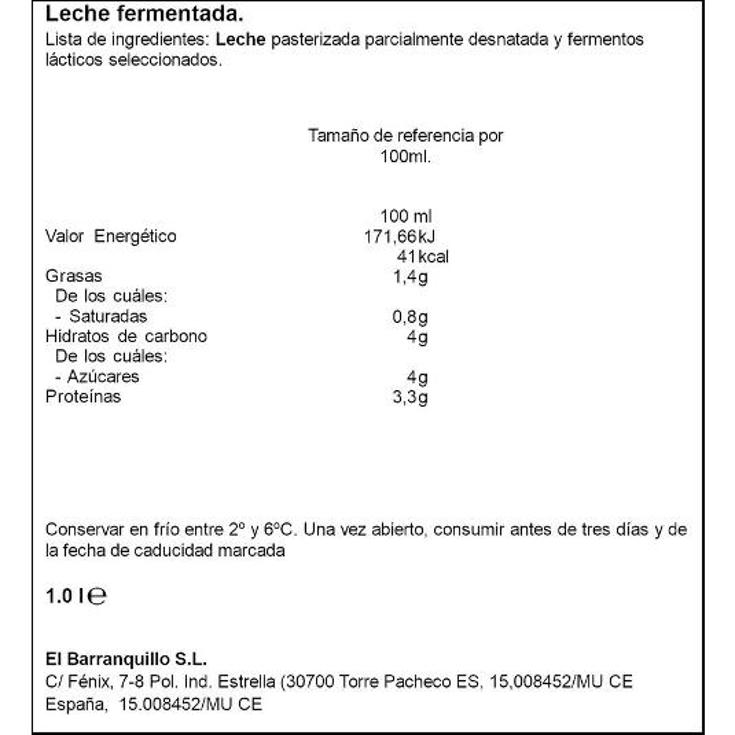 LECHE FERMENTADA LABAN BARRANQUILLO BTLLA 1 LT