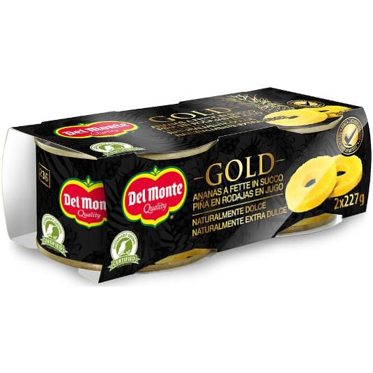 PIÑA EN SU JUGO GOLD PACK-2 DEL MONTE LATA 454 GR